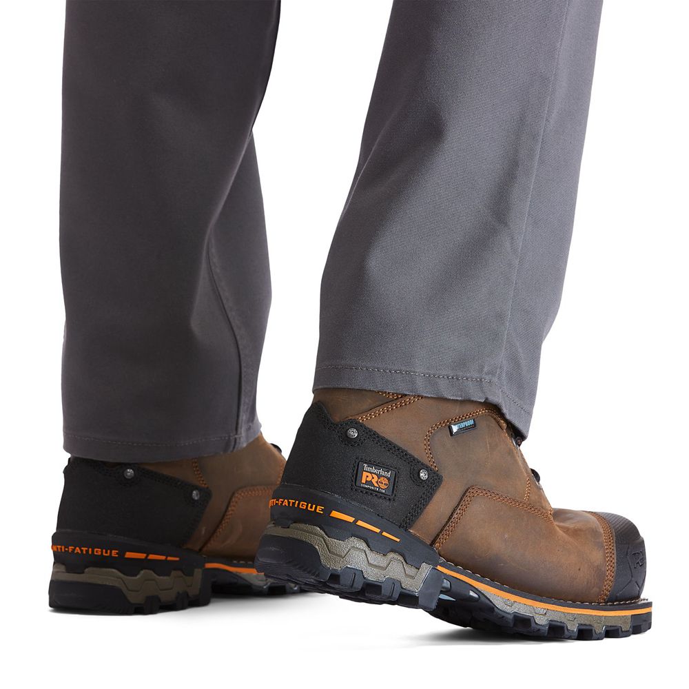 Botas de Trabajo Timberland Hombre Pro® Boondock 6\" Comp Toe Marrones/Negras - Chile GQA-054872